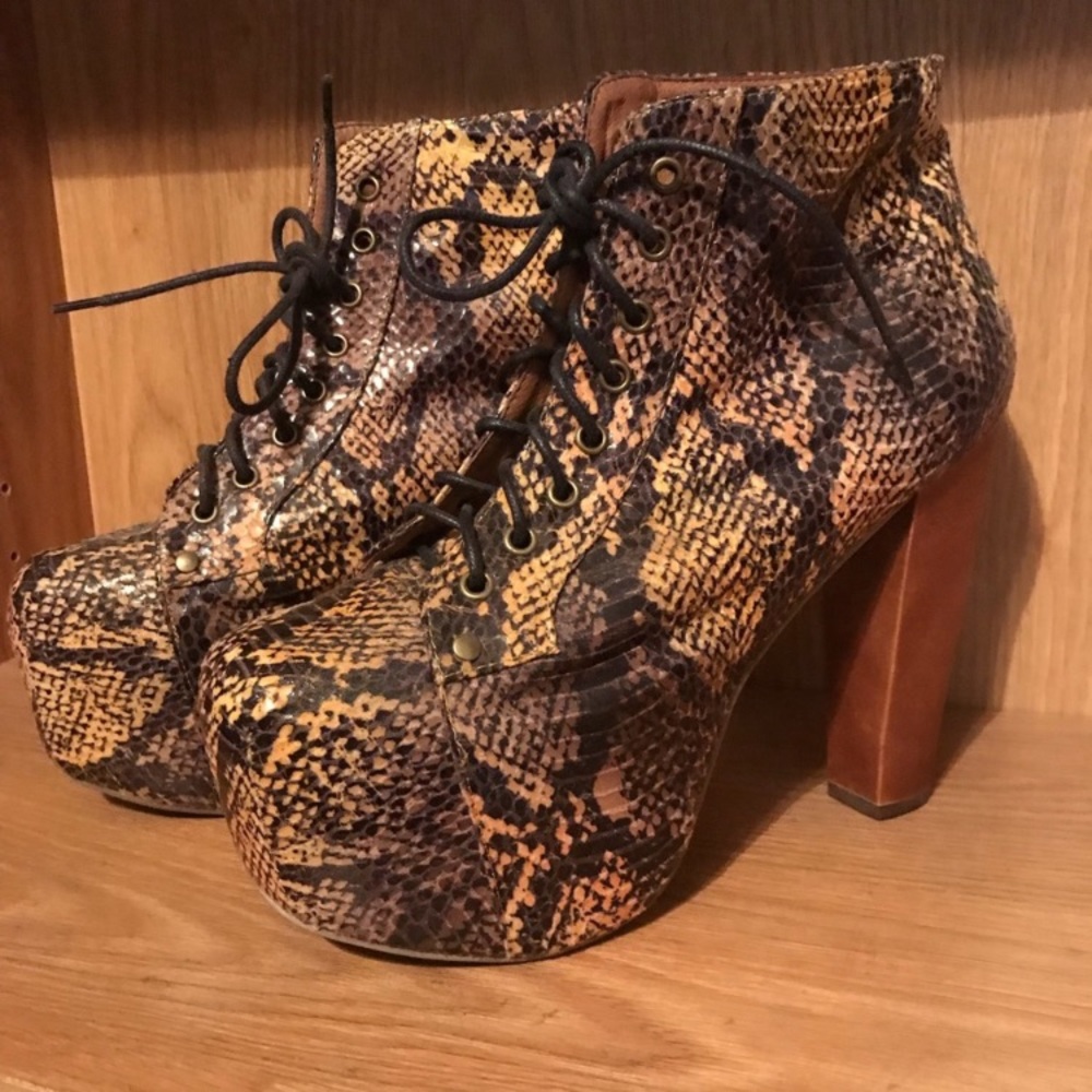 Jeffrey Campbell Litas in snake print